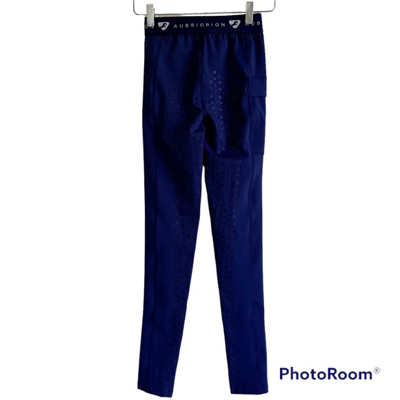 NWT Shires Aubrion Dutton Ladies Navy Riding Tights Equestrian Size XXS US 2 - Picture 12 of 13